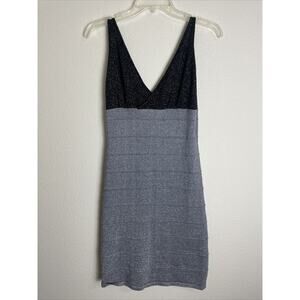 demanding, sparkly bodycon knit dress, short, M